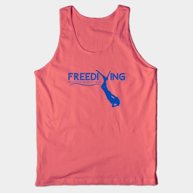 Freediving - Breathless Wonders Await | Freediving | Freediver | Ocean lover | Diver | Apnea Tank Top by Punderful Adventures